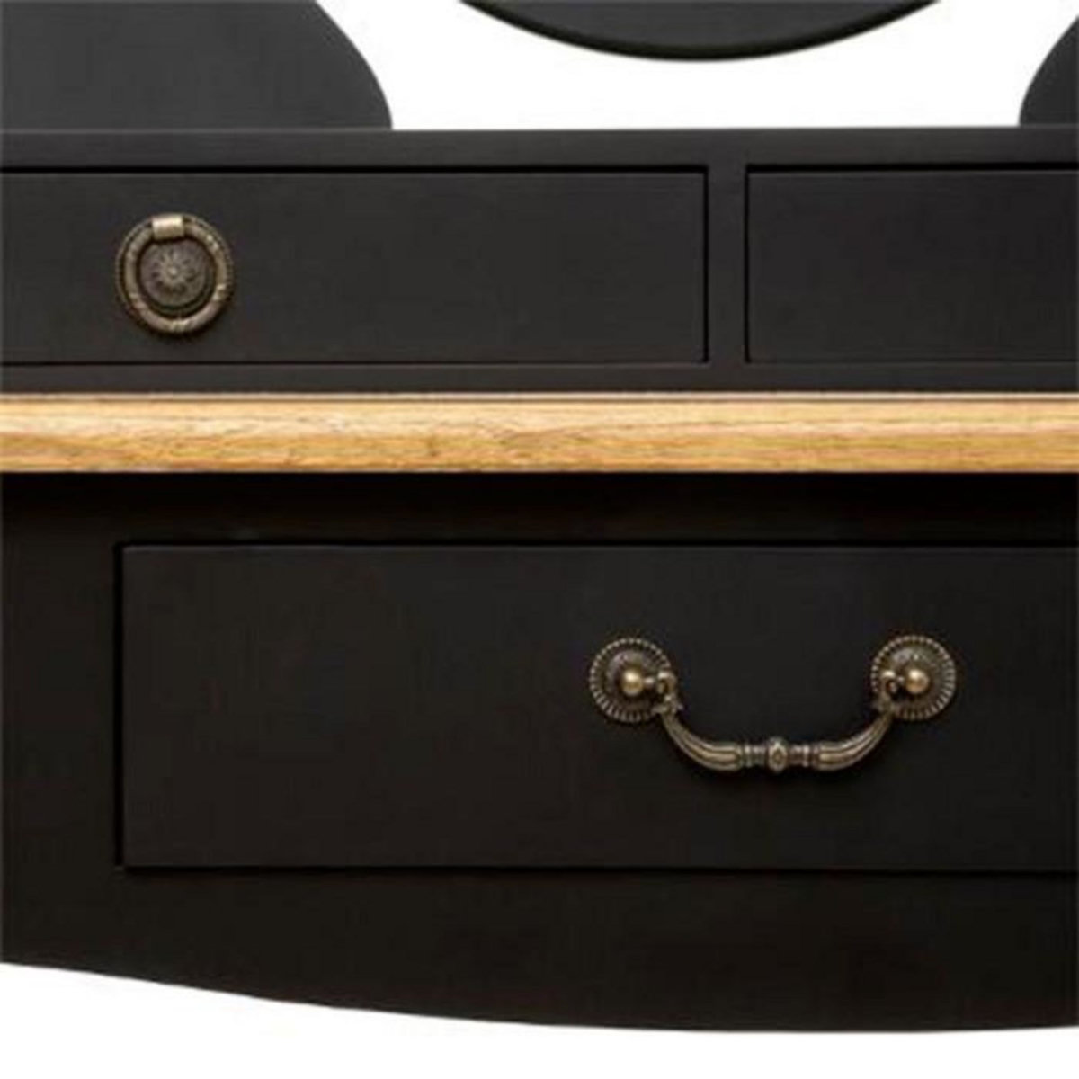 ATMOSPHERA Coiffeuse 3 Tiroirs  Chrysa  136cm Noir