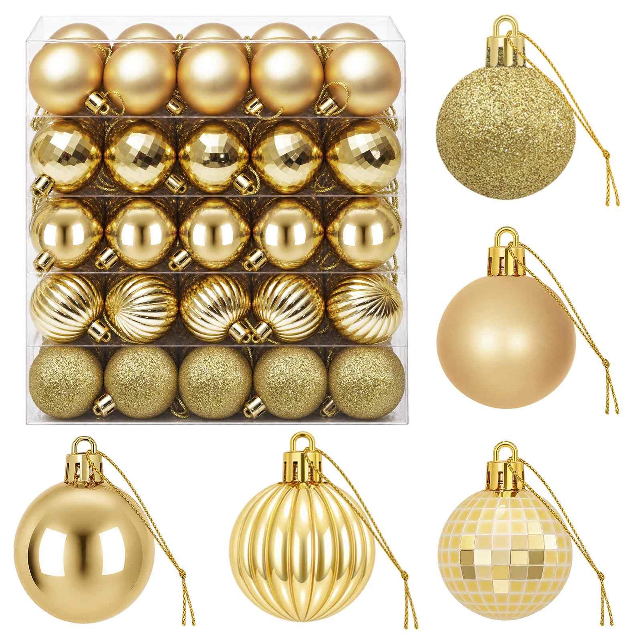 VIDAXL Ensemble de boules de Noël 100 pc Dore 4 cm Polystyrene