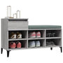 Voir la diapositive 5 : VIDAXL Armoire a chaussures Sonoma gris 102x36x60 cm Bois d'ingenierie