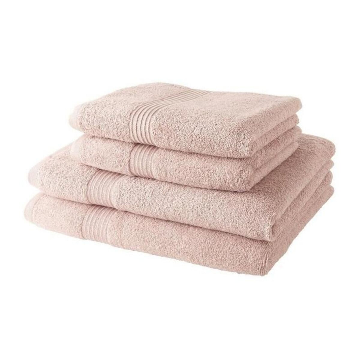 Today 2 Serviettes de toilette TODAY 50x90 + 2 Draps de bain 70x130 cm 100% Coton - Roses des sables