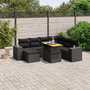 Voir la diapositive 1 : VIDAXL Salon de jardin 8 pcs avec coussins noir resine tressee