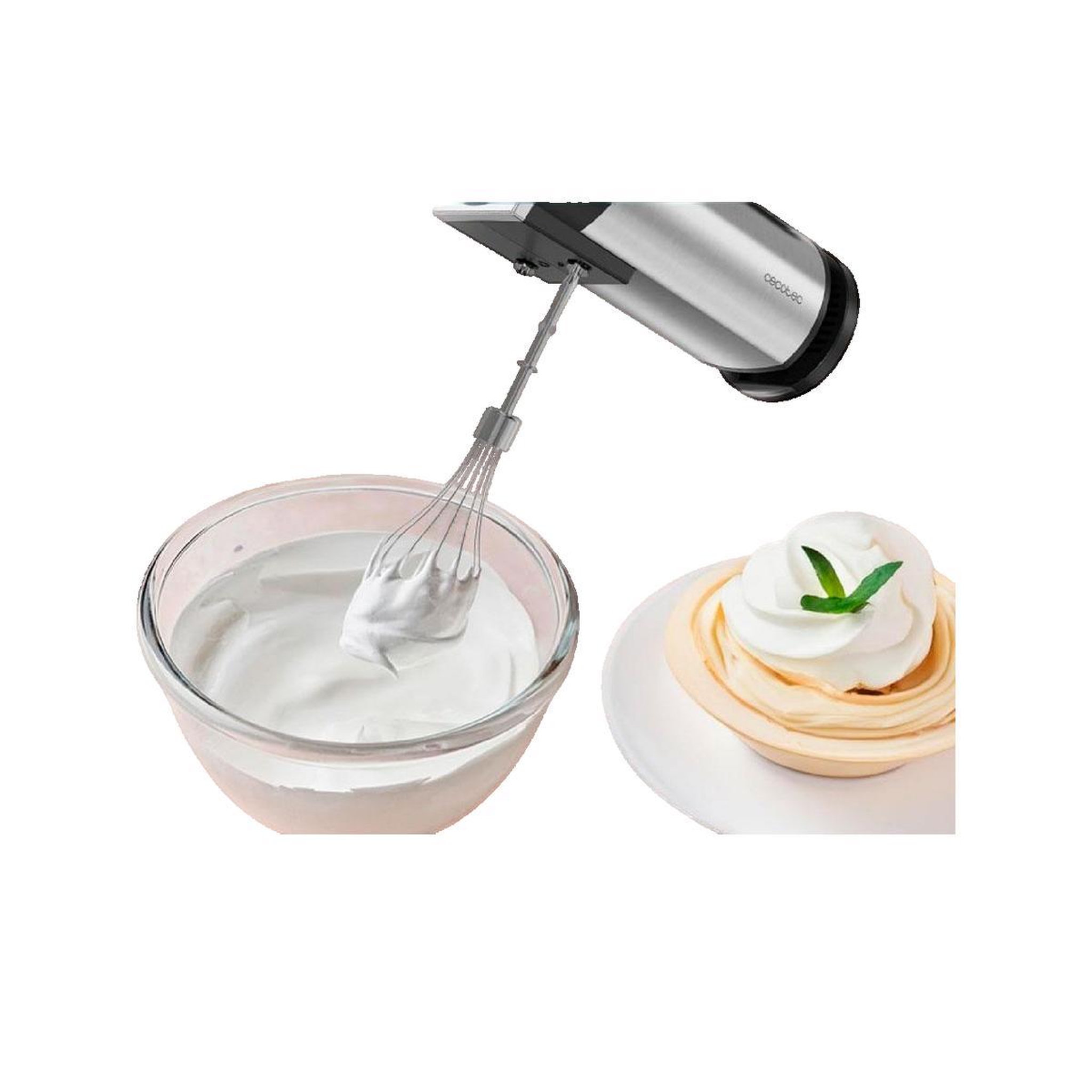 Voir la diapositive 3 : CECOTEC Batteur à main Cecotec PowerTwist 500 acier gris