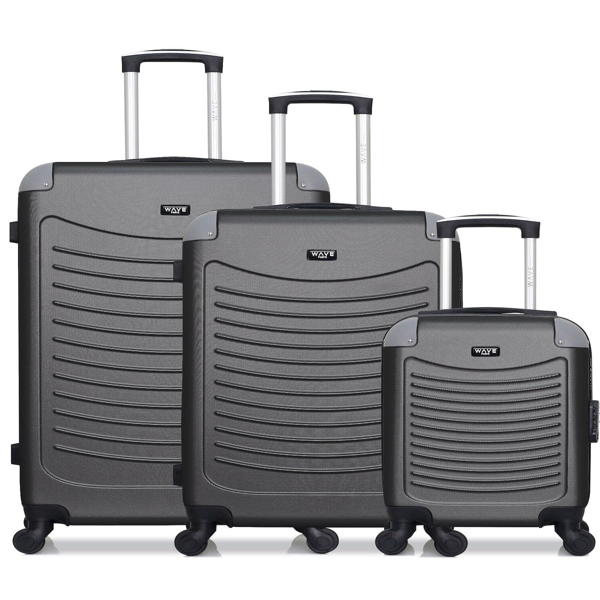 WAVE PARIS WAVE PARIS - Lot de 3 - Valise Grand format, valise weekend et valise cabine XXS CONGO