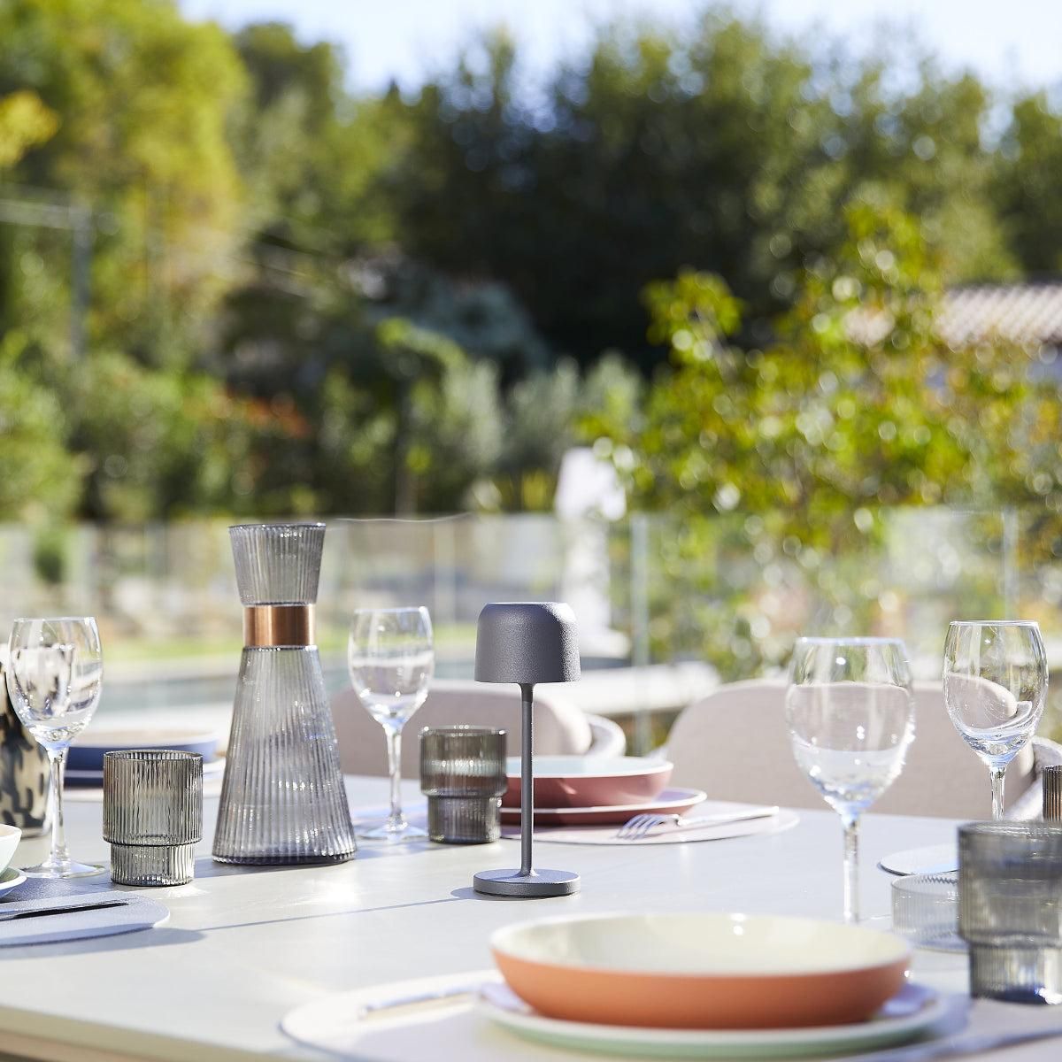 Lumisky 6 lampes avec plateau de chargement SOPHIA Gris anthracite Aluminium H20CM