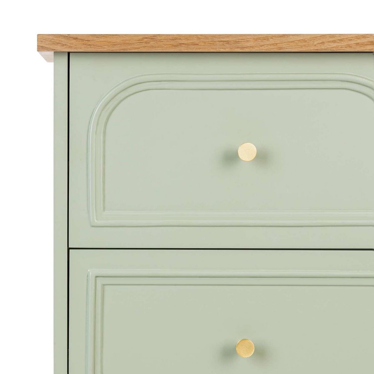 ATMOSPHERA Chiffonnier 5 tiroirs en bois MOHEA - Vert céladon