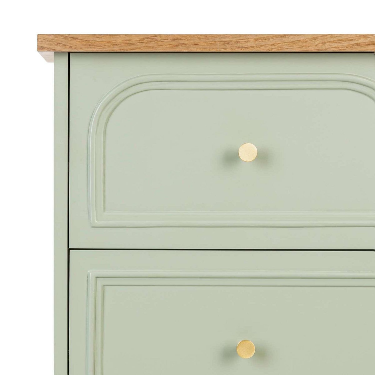 ATMOSPHERA Chiffonnier 5 tiroirs en bois MOHEA - Vert céladon