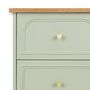 Voir la diapositive 4 : ATMOSPHERA Chiffonnier 5 tiroirs en bois MOHEA - Vert céladon
