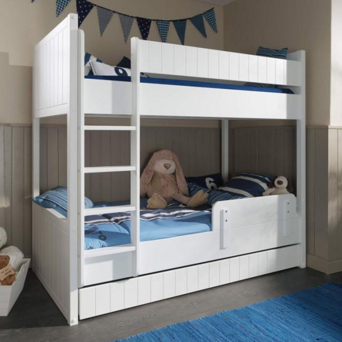 Paris Prix Lit Superposé  Robin  90x200cm Blanc