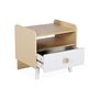 Voir la diapositive 5 : SWEEEK Table de chevet enfant effet bois. blanc. 1 tiroir