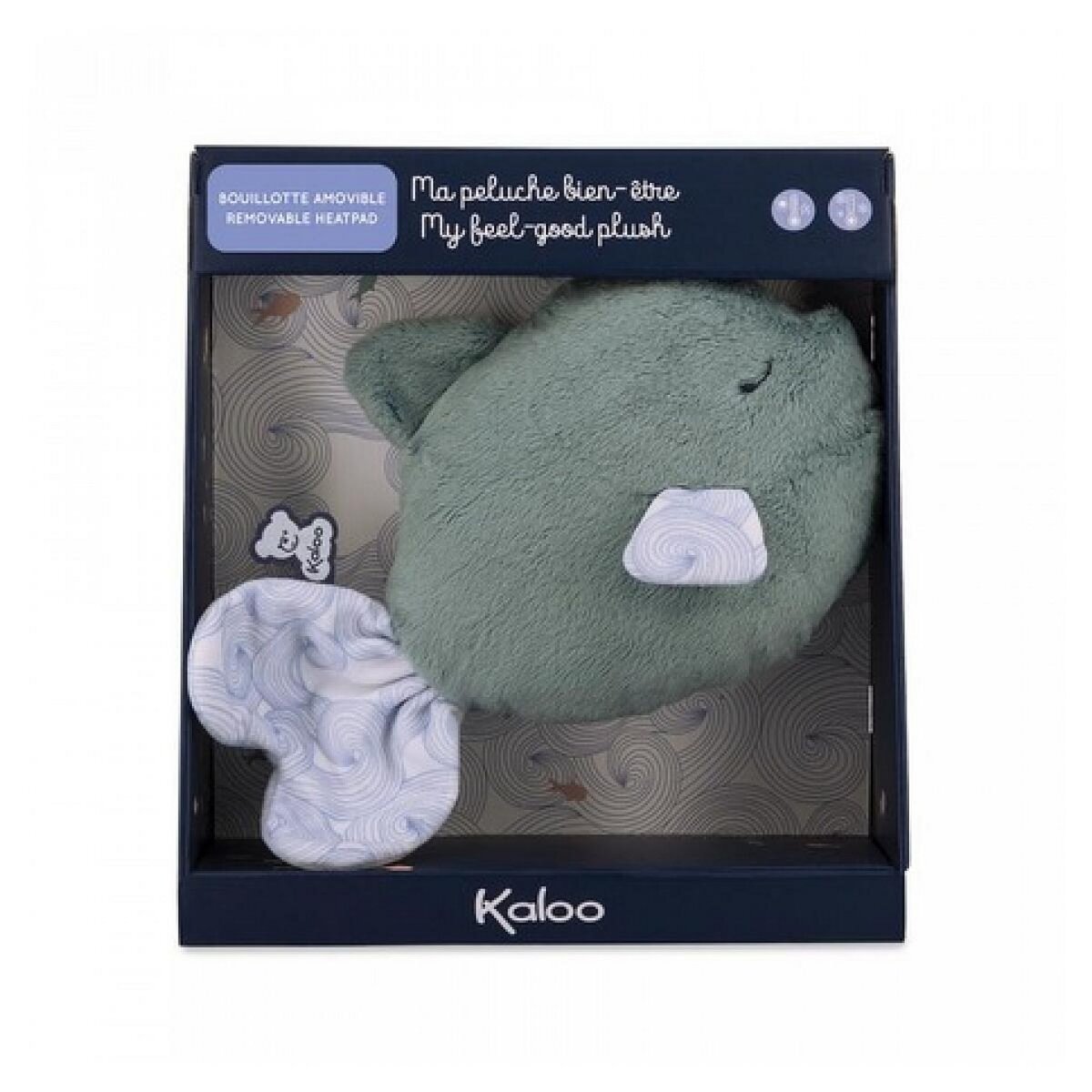 Kaloo Peluche Bien-Être Poisson Déhoussable pour Bébé avec Bouillotte à Lavande