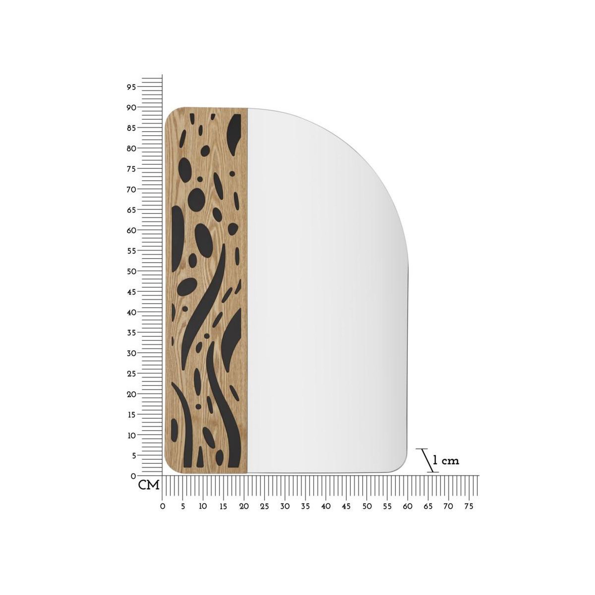 Voir la diapositive 6 : Paris Prix Miroir mural déco  terry  90cm naturel & noir
