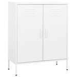 VIDAXL Armoire de rangement Blanc 80x35x101,5 cm Acier