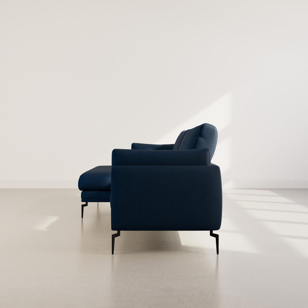 LISA DESIGN Carlos - canapé d'angle gauche 4 places ultra moelleux en tissu texturé