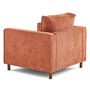 Voir la diapositive 5 : LISA DESIGN Jake - fauteuil en tissu velours relief - pieds en bois foncé