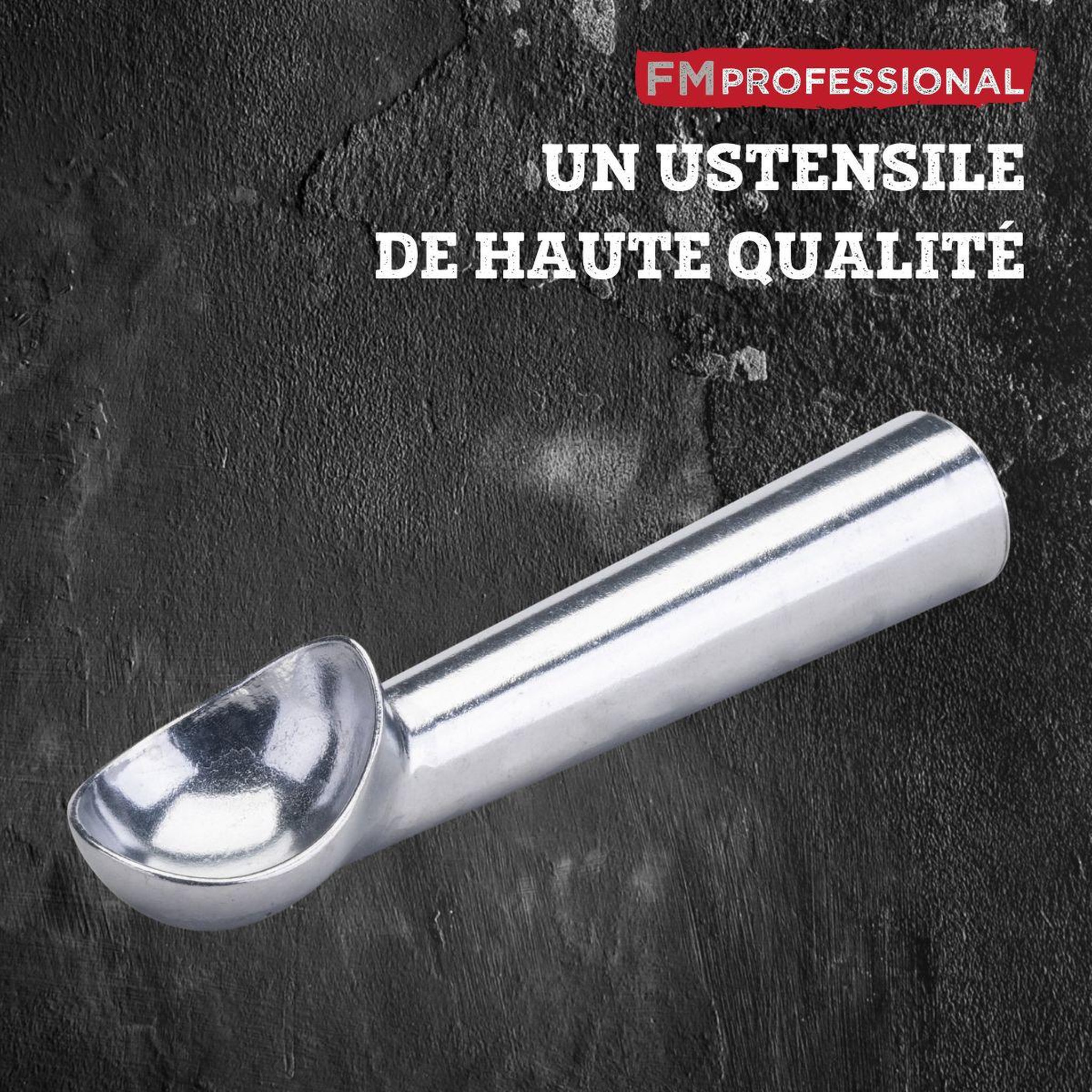 Voir la diapositive 5 : FM PROFESSIONAL Set de 2 ustensiles de cuisine cuillère à glace professionnelle FM Professional Gourmet Edition