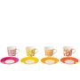 Voir la diapositive 3 : Paris Prix Lot de 4 Tasses & Sous-Tasses  Fiesta Sud  22Cl Multicolore