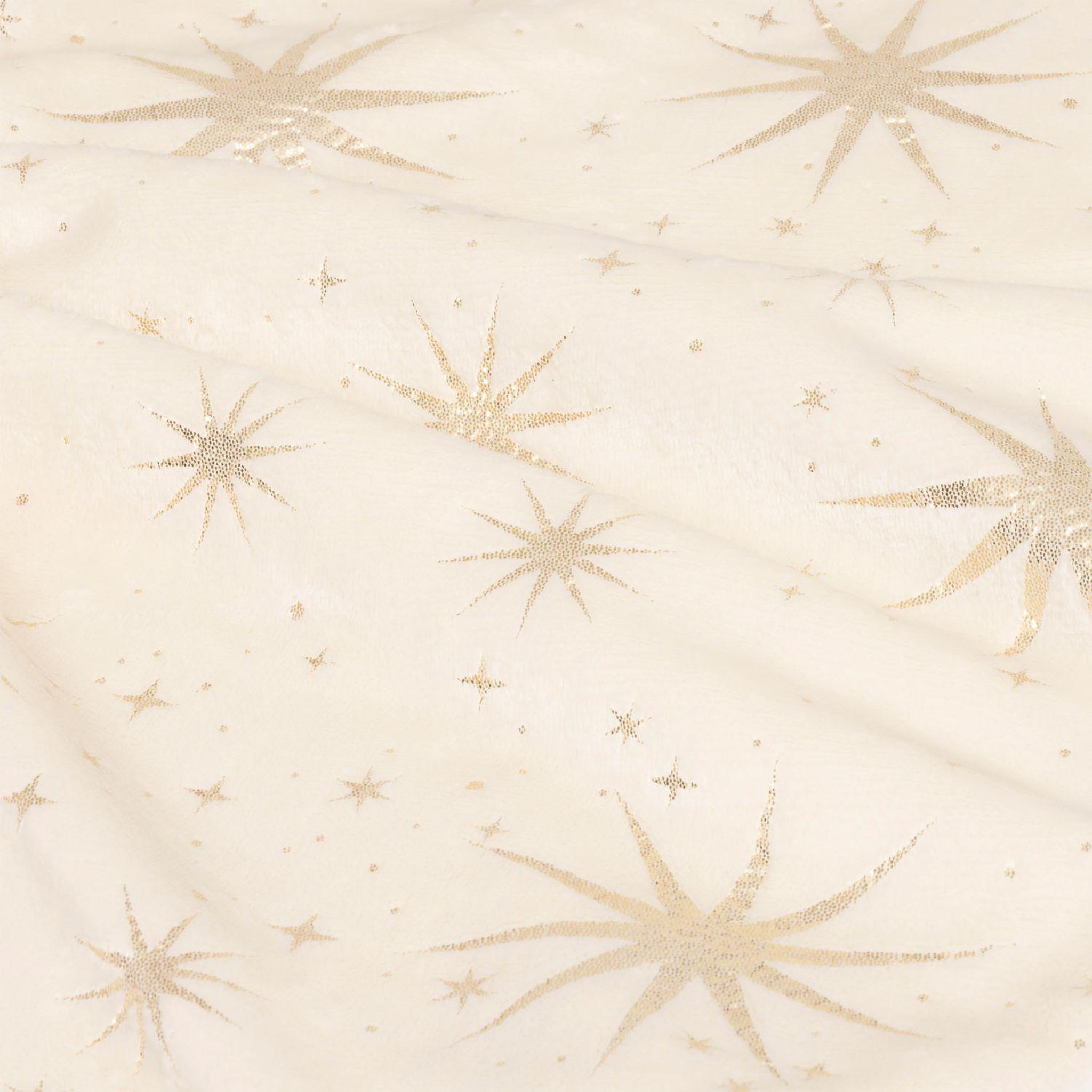 Voir la diapositive 4 : FEERIC LIGHT & CHRISTMAS Tapis pour sapin de noël motifs étoiles dorées - diam 90 cm