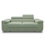 Voir la diapositive 2 : BEST MOBILIER Pablo - canapé droit 2 places avec têtières ajustables - en velours côtelé