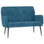 Voir la diapositive 2 : VIDAXL Banc Bleu 108x79x79 cm Velours