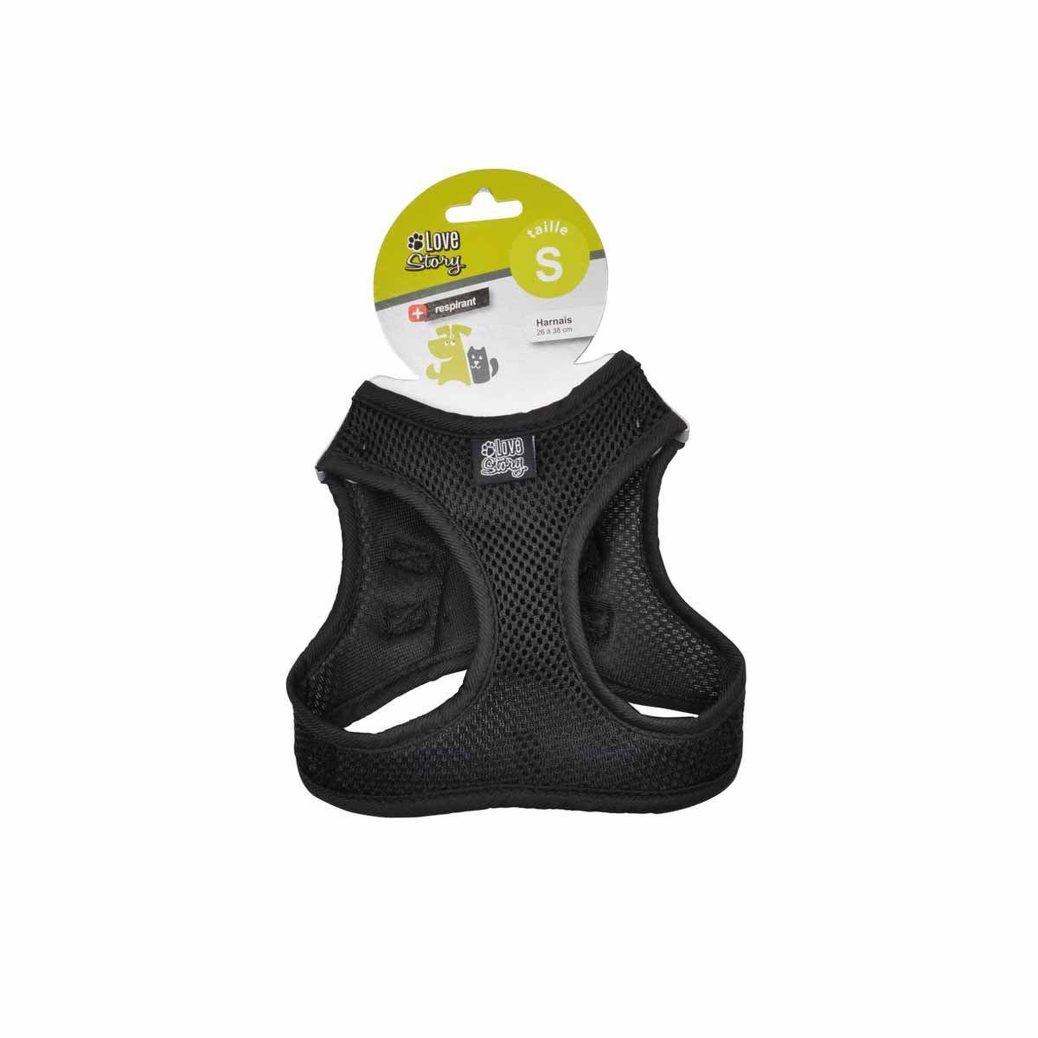 Voir la diapositive 2 : LOVE STORY Harnais pour Chien  Mesh  38cm Noir