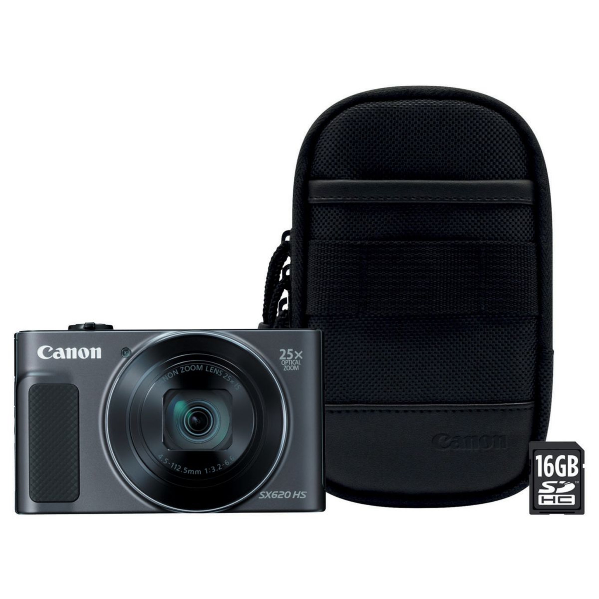 Voir la diapositive 1 : Canon Appareil photo Compact SX620 HS Noir + Etui + SD 16Go