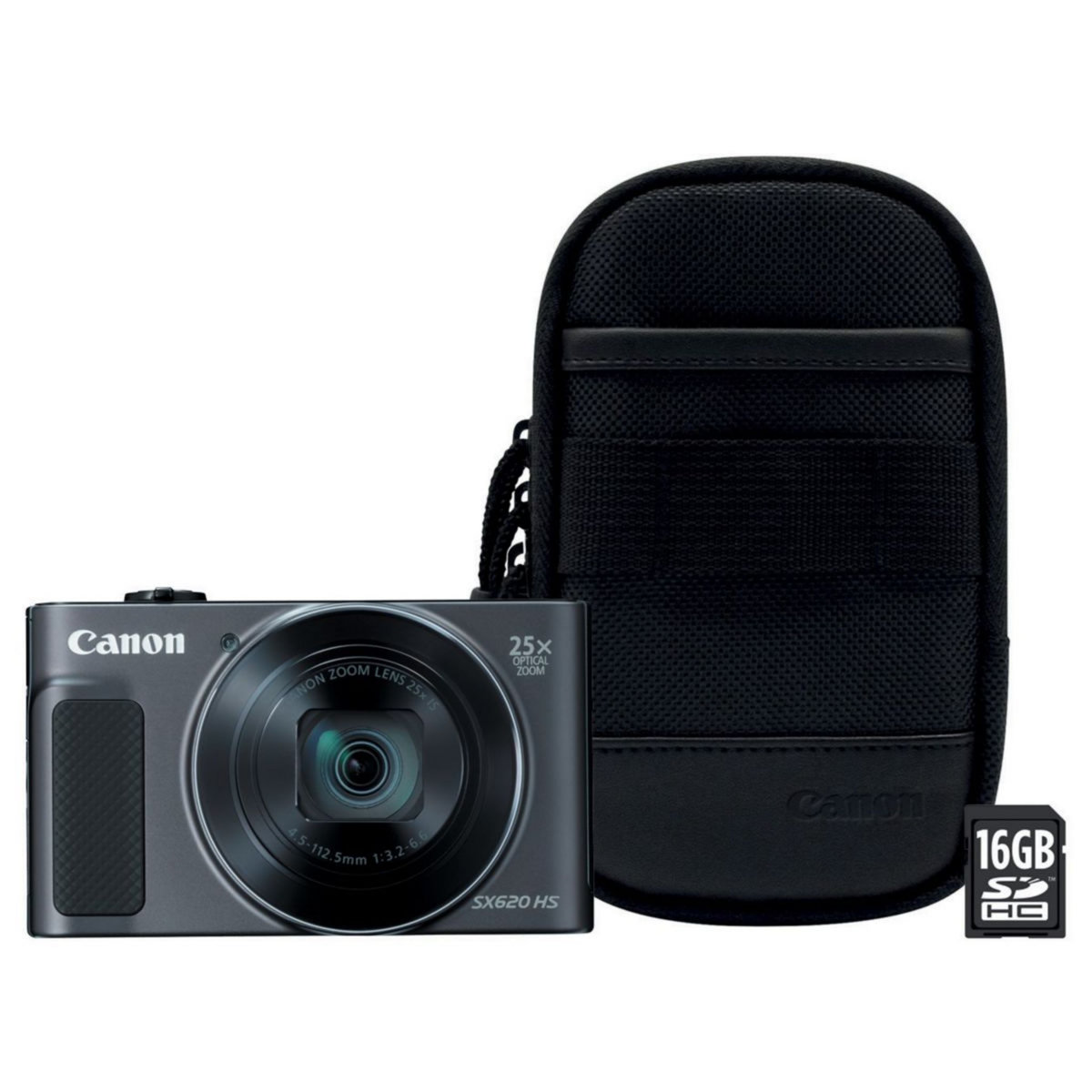 Canon Appareil photo Compact SX620 HS Noir + Etui + SD 16Go