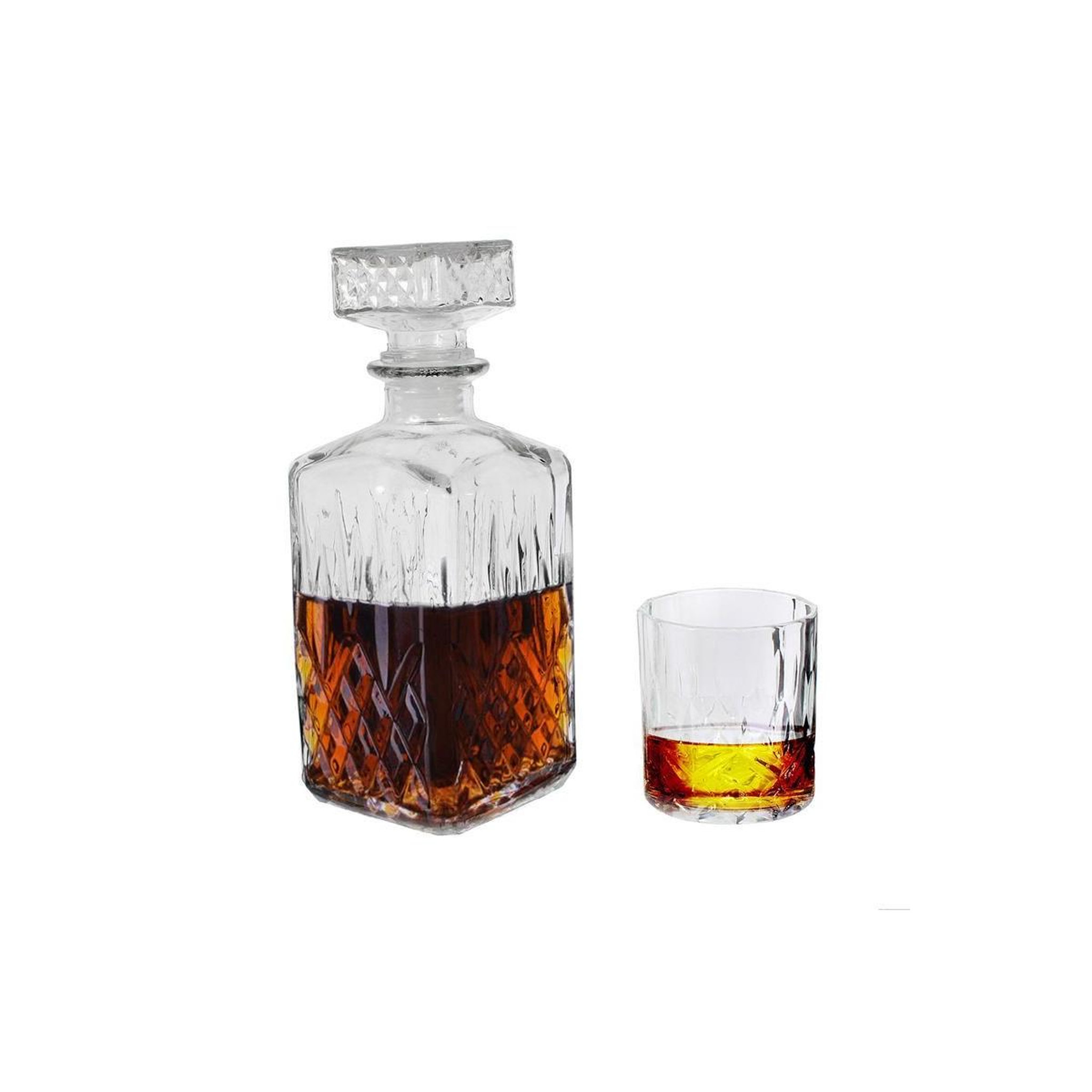 Voir la diapositive 4 : COOK CONCEPT Coffret bouteille & verres  whisky  24cm transparent