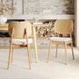 Voir la diapositive 2 : Rendez vous déco Lot de 2 chaises en bois clair et tissu beige-Clyde