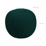 Voir la diapositive 4 : Rendez vous déco Pouf tricot rond en coton jaune moutarde D40 cm - Elisa
