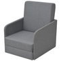 Voir la diapositive 1 : VIDAXL Fauteuil convertible gris clair tissu