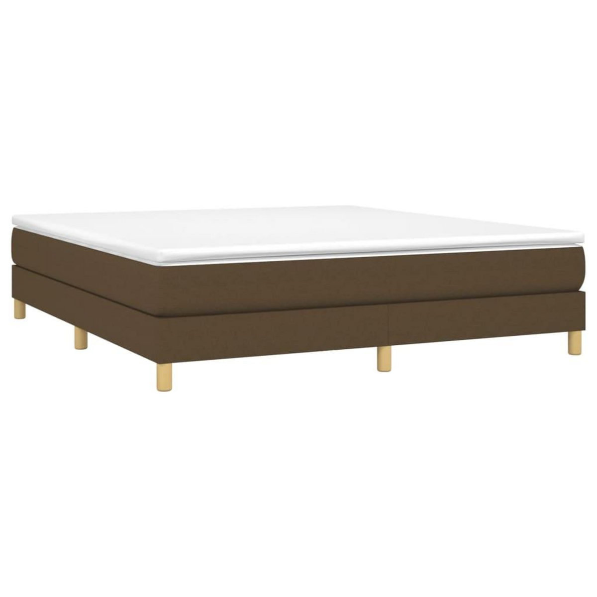 VIDAXL Cadre de lit sans matelas marron fonce 160x200 cm tissu