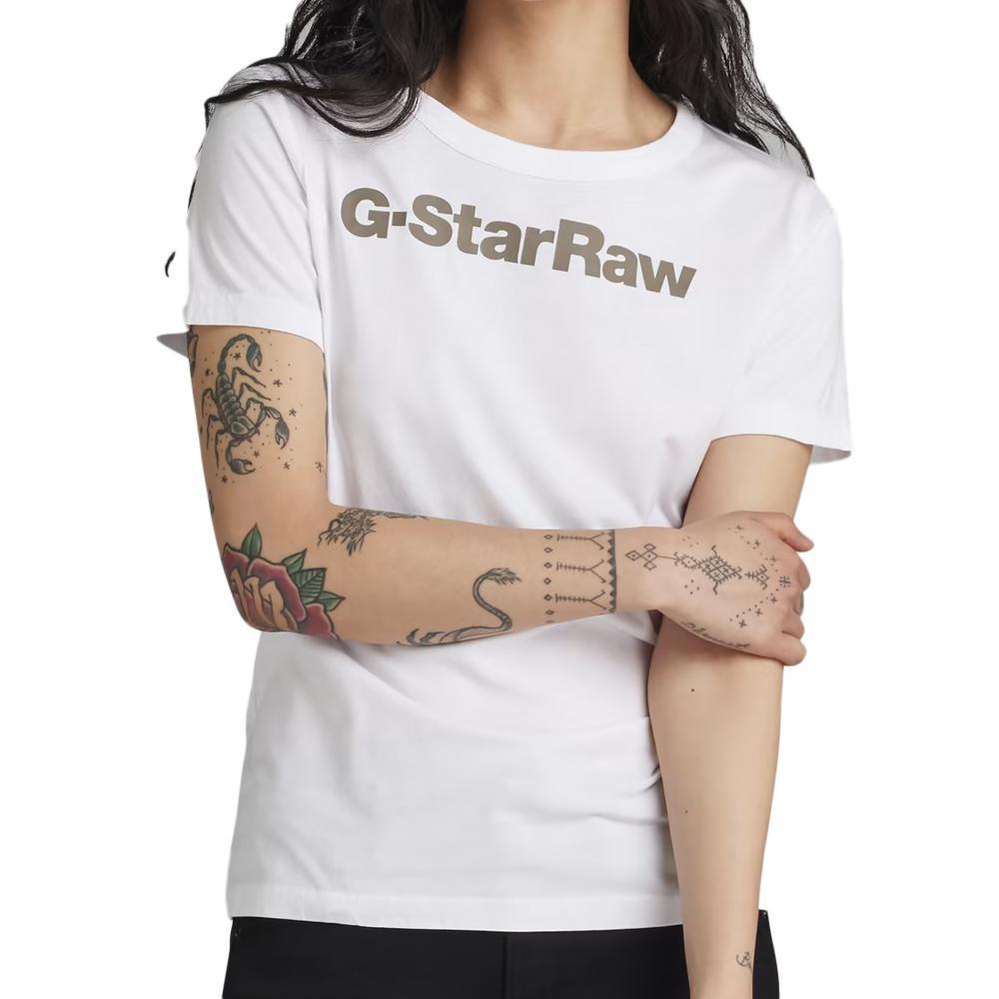 G-Star Raw T shirt  Femme G Star Raw D23942. Coloris disponibles : Blanc