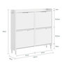 Voir la diapositive 3 : SOBUY Armoire à chaussures Blanc 80x30x100 cm FSR100-E-W