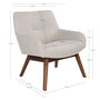 Voir la diapositive 4 : HOUSE NORDIC Chaise de salon en tissu sable avec pieds en noyer