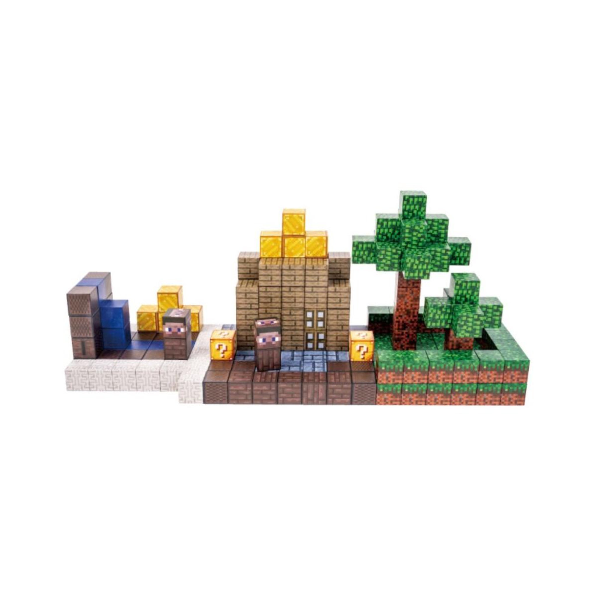ELINELI Blocs magnétiques maison village 128 pcs