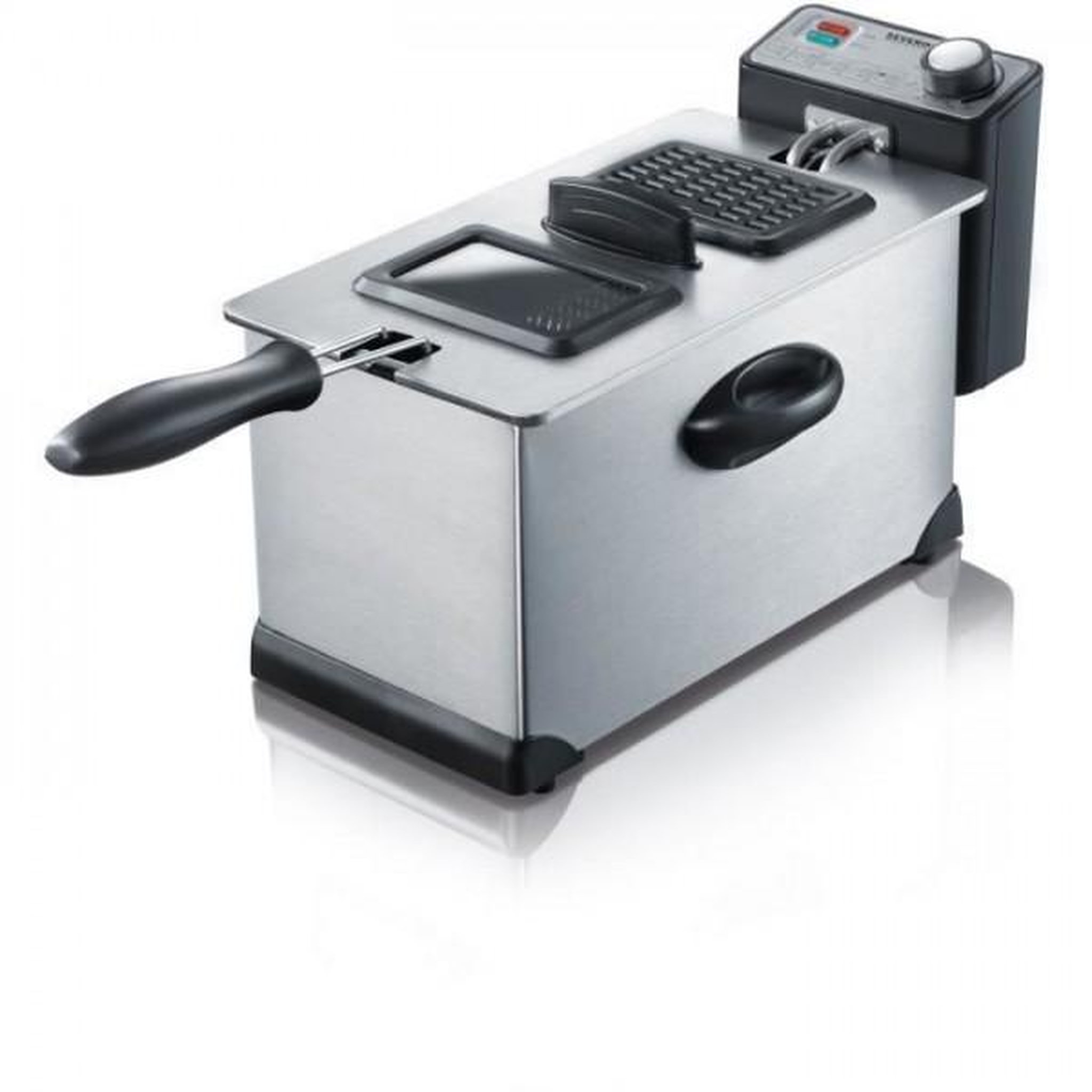SEVERIN Friteuse Electrique  SEVERIN - FR2431 - Capacité 3L - Jusqu'a 190°C - Thermostat réglable - 2000W