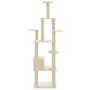 Voir la diapositive 5 : VIDAXL Arbre a chat avec griffoirs en sisal Creme 183 cm