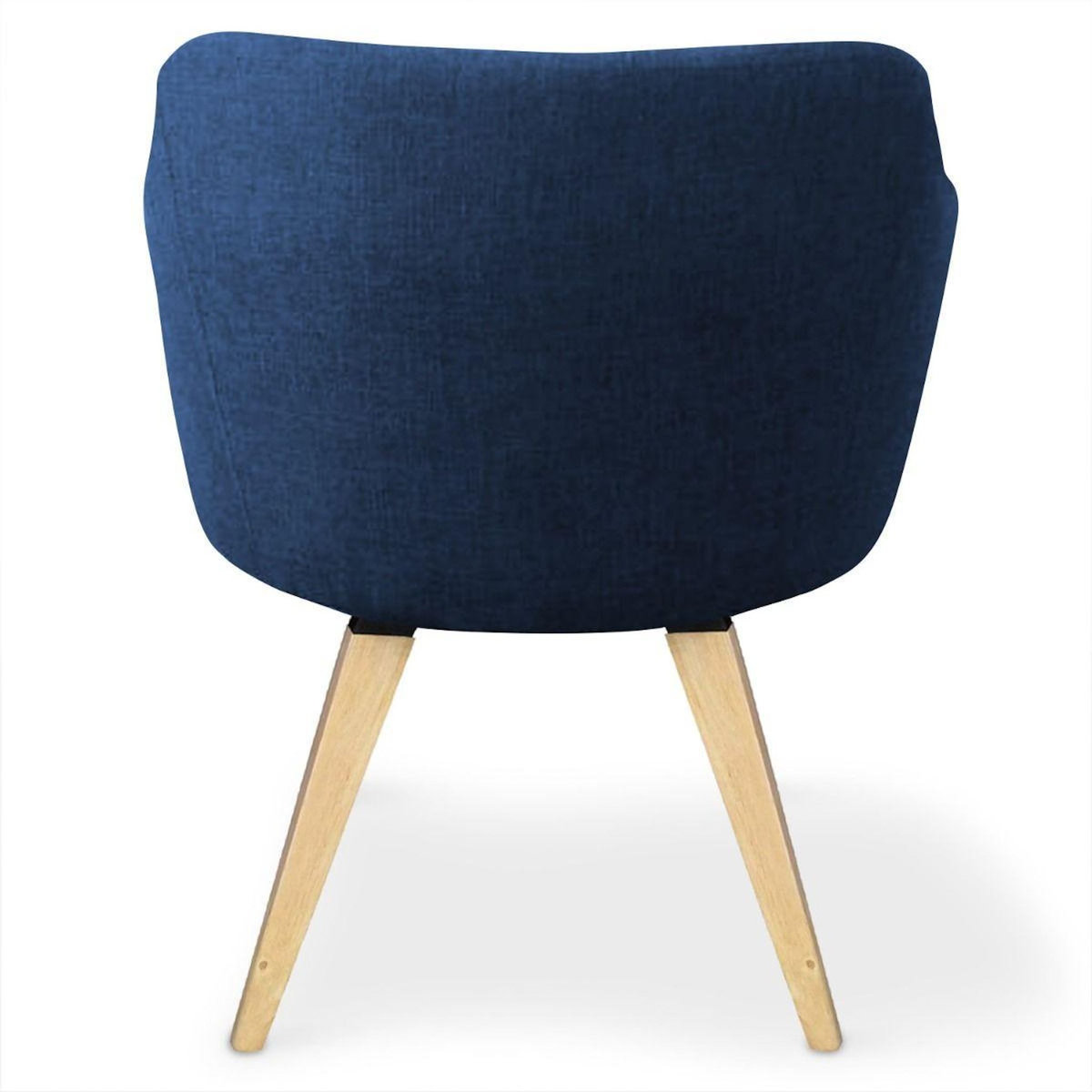 Paris Prix Fauteuil Scandinave en Tissu  Delante  67cm Bleu