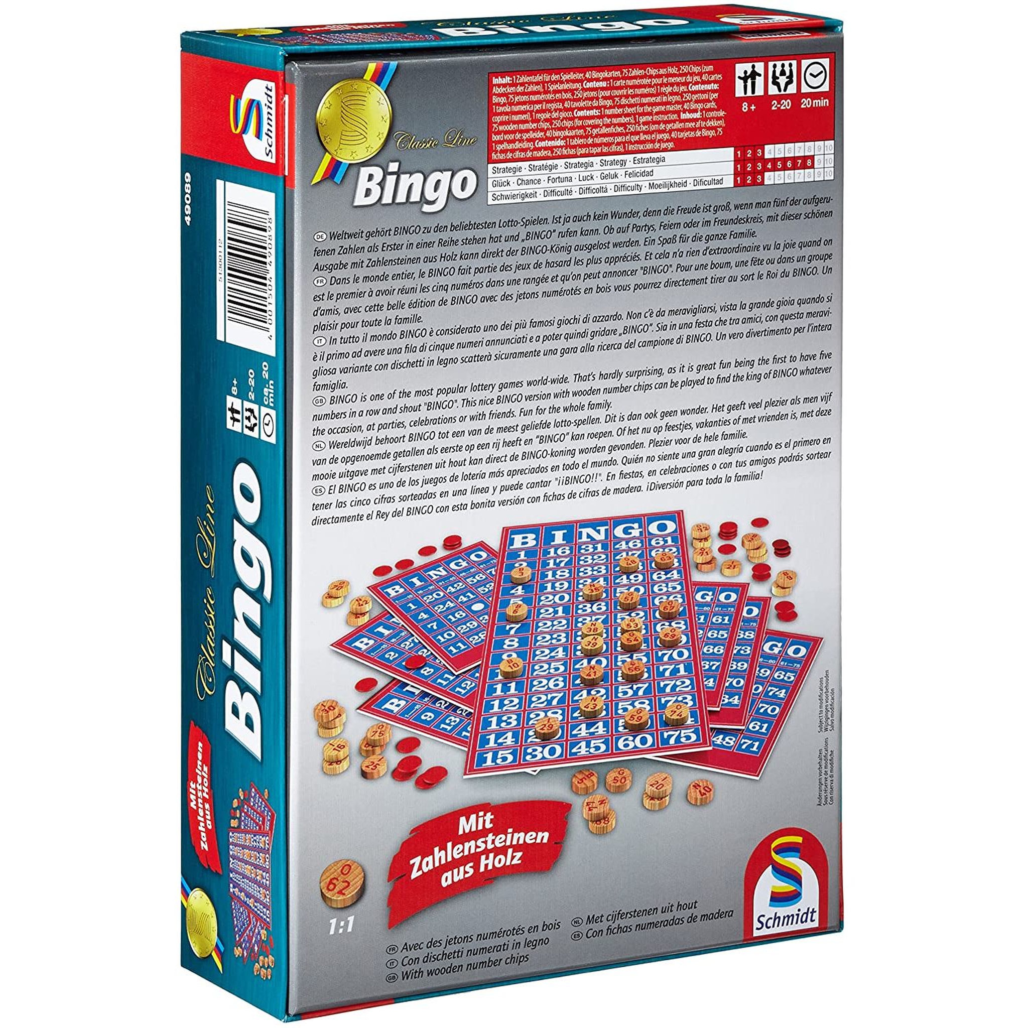 Voir la diapositive 2 : Schmidt Jeu de société -  Classic line - Bingo