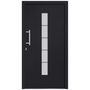 Voir la diapositive 3 : VIDAXL Porte d'entree Aluminium et PVC Anthracite 110x210 cm