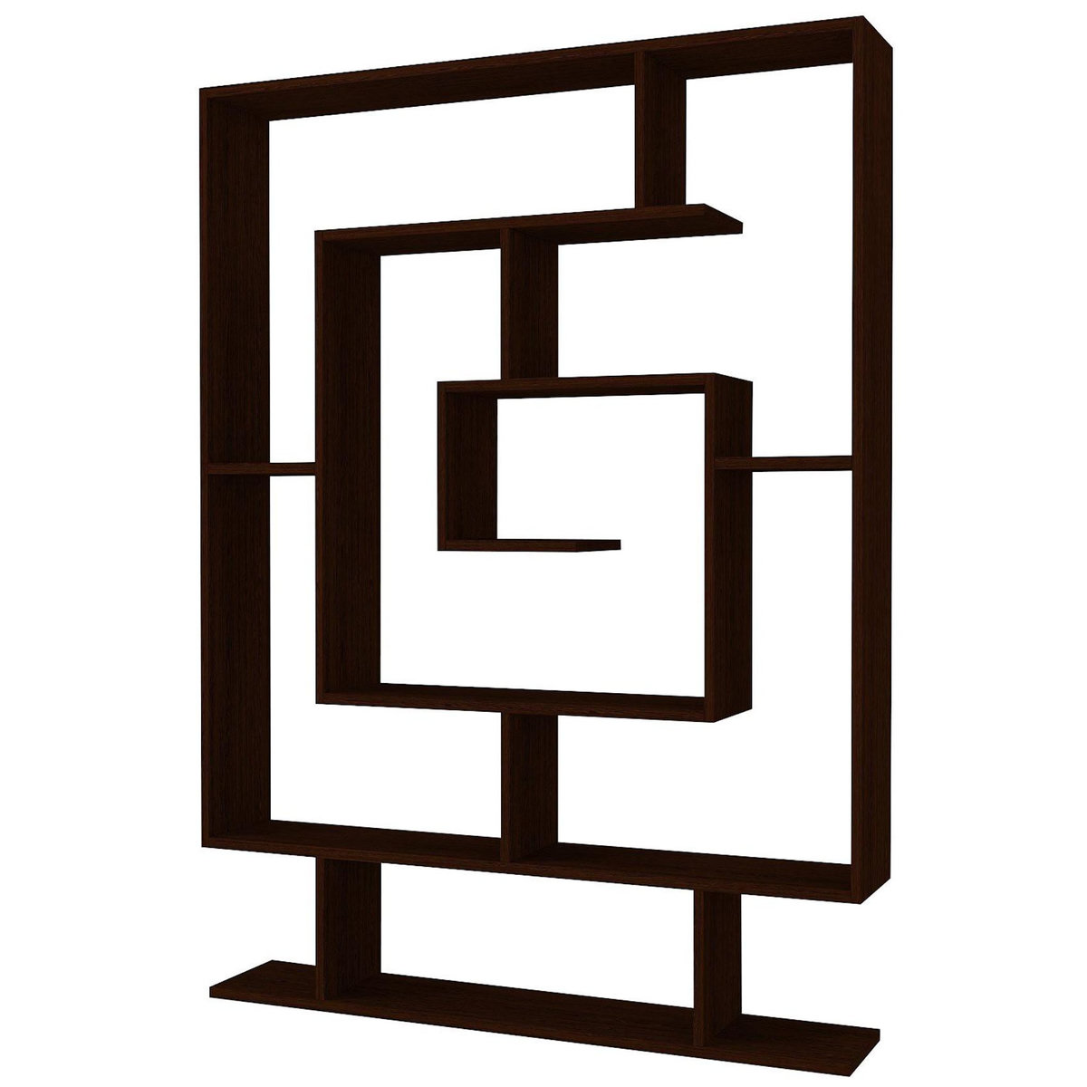 Habitat et Jardin Bibliothèque en bois  Sarmasik  - 124 x 22 x 149 cm - Wengé