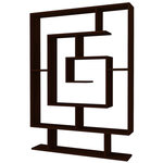 Habitat et Jardin Bibliothèque en bois  Sarmasik  - 124 x 22 x 149 cm - Wengé