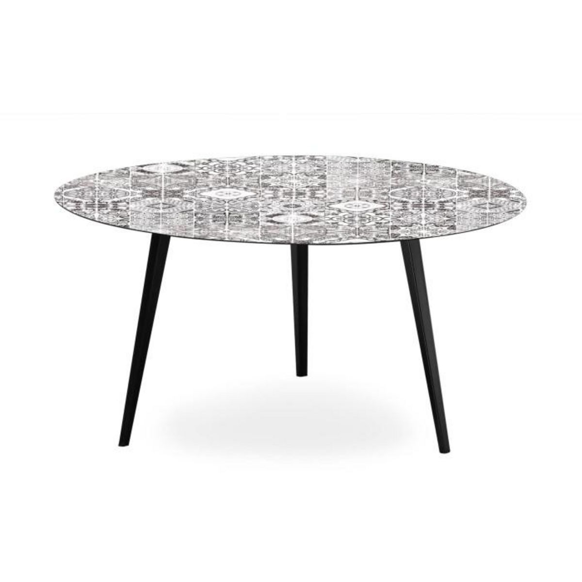 Paris Prix Table Basse 2 Covers  Natural  90cm Noir