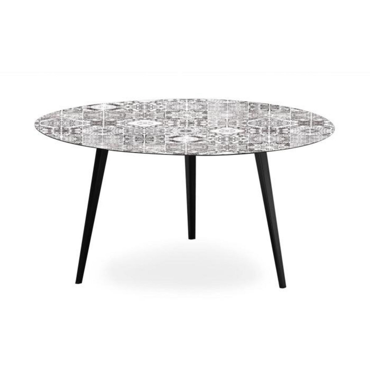 Paris Prix Table Basse 2 Covers  Natural  90cm Noir