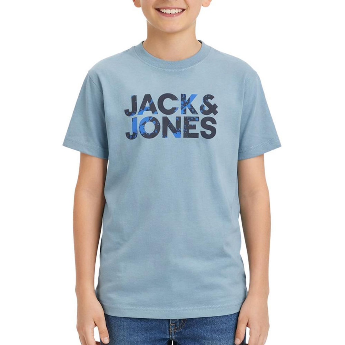 Jack & Jones T-shirts Bleu Garçon Jack & Jones Corp Splash