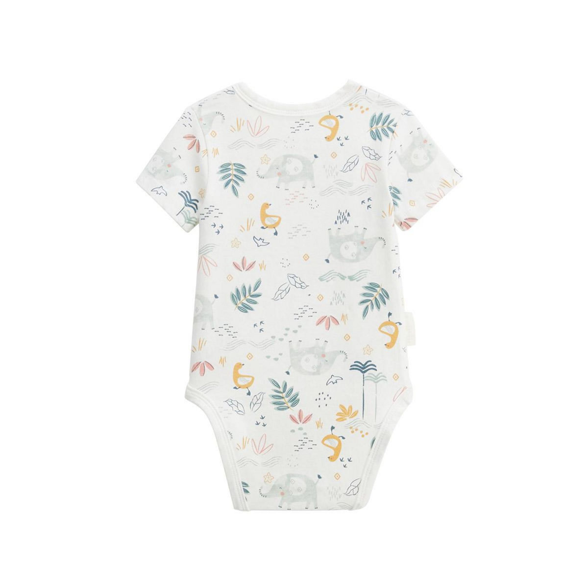 Petit Béguin Lot de 2 bodies bébé manches courtes ouverture croisée Hawaiki