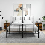 VIDAXL Tables de chevet 2 pcs chene fume 40x35x50 cm bois ingenierie