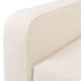 Voir la diapositive 5 : VIDAXL Canape a 3 places Tissu Blanc creme