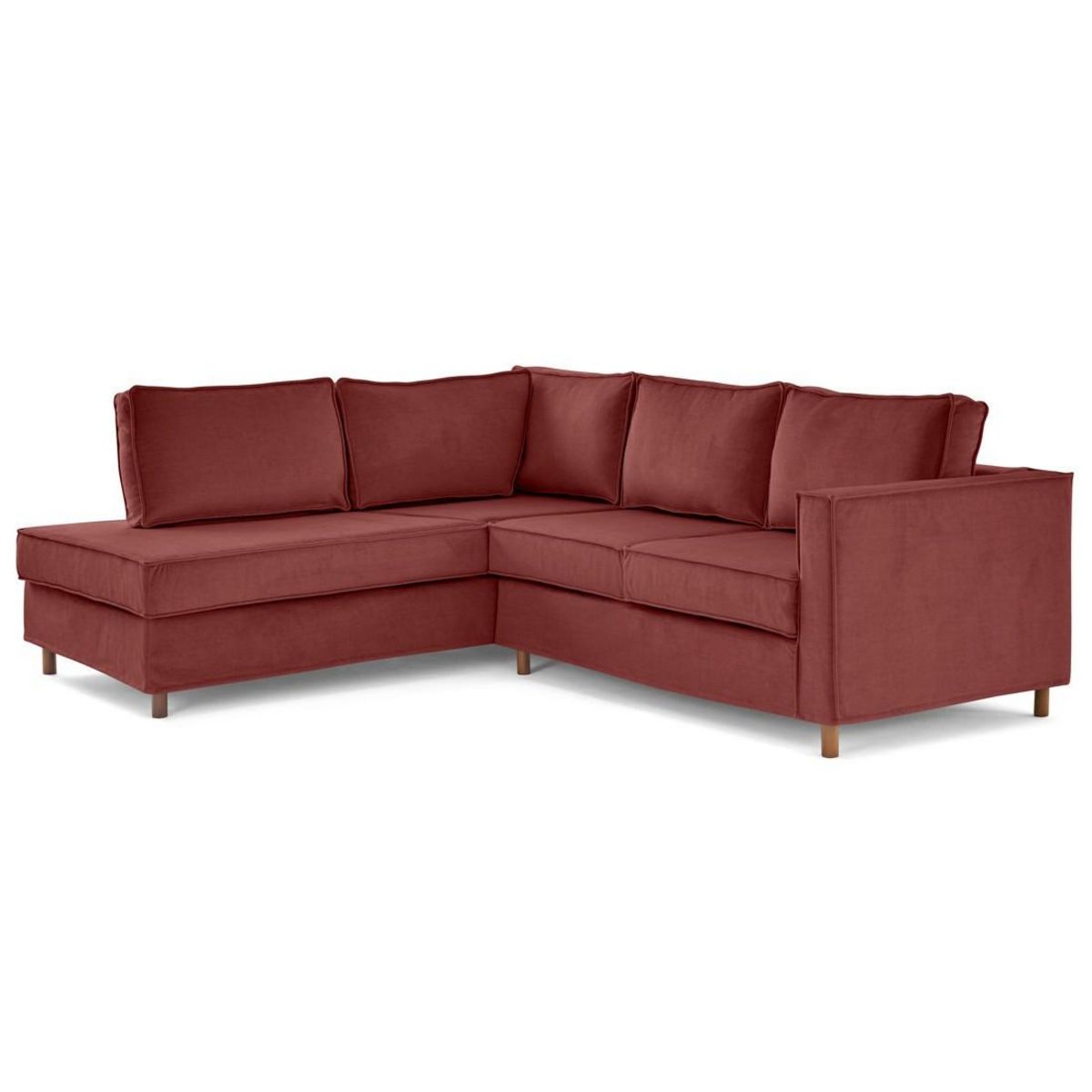 LISA DESIGN Jake - canapé déhoussable d'angle gauche 5 places en velours