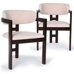 Paris Prix Lot de 2 Chaises en Tissu Bouclette  Yoroi  79cm Beige
